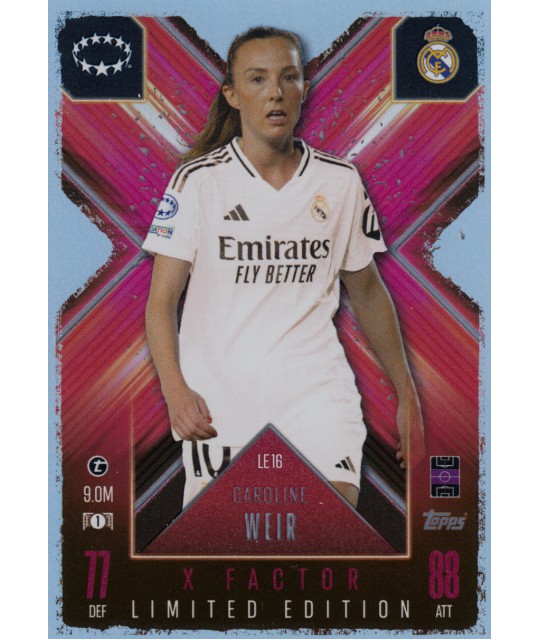 Topps Match Attax Extra Champions League 2024/2025 X-Factor Limited Edition Caroline Weir (Real Madrid CF)